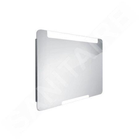 Nimco Miroirs - Miroir avec éclairage LED, 900x700 mm, aluminium ZP 22019