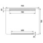 Nimco Miroirs - Miroir avec éclairage LED, 900x700 mm, aluminium ZP 22019 Nimco Miroirs - Miroir avec éclairage LED, 900x700 mm, aluminium ZP 22019