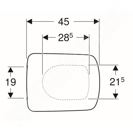 Geberit Selnova Square - abattant de WC, duroplast, Softclose, blanc 500.334.01.1