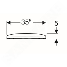 Geberit Selnova Square - abattant de WC, duroplast, Softclose, blanc 500.334.01.1
