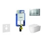 Geberit Kombifix - Ensemble bâti-support, cuvette de toilette et siège ME by Starck, Rimless, SoftClose, plaque Sigma30, chrome