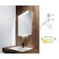 Nimco Miroirs - Miroir avec éclairage LED, 1400x700 mm, capteur tactile, aluminium ZP 22008V Nimco Miroirs - Miroir avec éclairage LED, 1400x700 mm, capteur tactile, aluminium ZP 22008V