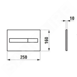 Laufen LIS - Plaque de déclenchement AW1, chrome H8956610040001
