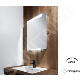 Nimco Miroirs - Miroir avec éclairage LED, 800x700 mm, aluminium ZP 22003