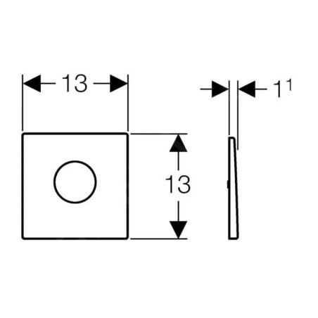 Geberit Systèmes de chasse d’eau - Commande de WC à déclenchement électronique du rinçage, type Mambo, alimentation depuis