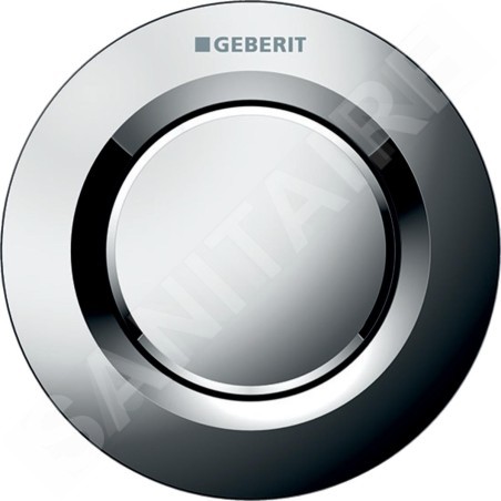 Geberit Systèmes de chasse d’eau - Déclenchement à distance type 01, pneumatique, pour rinçage simple touche, chrome brillant