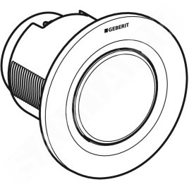 Geberit Systèmes de chasse d’eau - Déclenchement à distance type 01, pneumatique, pour rinçage simple touche, chrome brillant