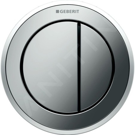 Geberit Systèmes de chasse d’eau - Déclenchement à distance type 10, pneumatique, pour rinçage double touche, chrome brossé /