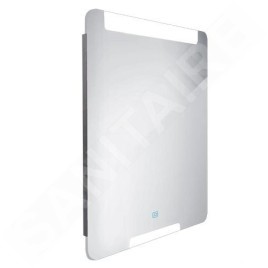 Nimco Miroirs - Miroir avec éclairage LED, 600x800 mm, capteur tactile, aluminium ZP 22002V