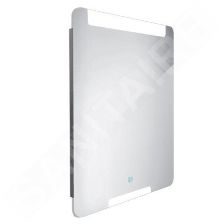 Nimco Miroirs - Miroir avec éclairage LED, 600x800 mm, capteur tactile, aluminium ZP 22002V