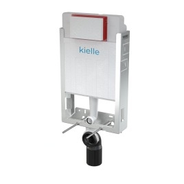 kielle Genesis - Ensemble bâti-support, cuvette Arkas I, abattant WC softclose et plaque Gemini II, noir mat / chrome 30505SZ04