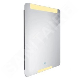 Nimco Miroirs - Miroir avec éclairage LED, 600x800 mm, capteur tactile, aluminium ZP 22002V