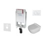 kielle Genesis - Ensemble bâti-support, cuvette Gaia, abattant WC softclose et plaque Gemini II, blanc / chrome 30505SZ07 kielle Genesis - Ensemble bâti-support, cuvette Gaia, abattant WC softclose et plaque Gemini II, blanc / chrome 30505SZ07