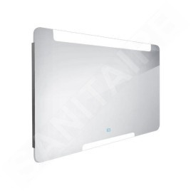 Nimco Miroirs - Miroir avec éclairage LED, 1200x700 mm, capteur tactile, aluminium ZP 22006V