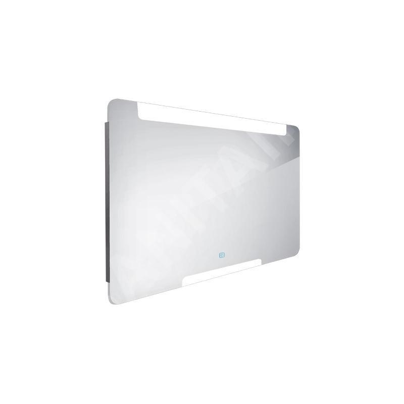 Nimco Miroirs - Miroir avec éclairage LED, 1200x700 mm, capteur tactile, aluminium ZP 22006V