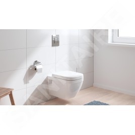 Grohe Solido - Set d’installation murale, toilettes et siège Euro Ceramic, softclose, bouton Even, chrome SANI15BB1104