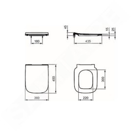 Ideal Standard i.Life A - abattant de WC, Softclose, blanc T481301