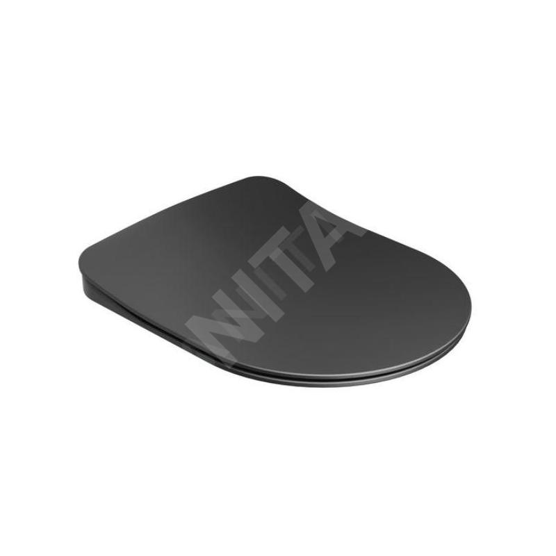 Ravak Chrome - Abattant WC, SoftClose, noir mat X01795