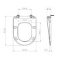 Ravak Chrome - Abattant WC, SoftClose, noir mat X01795