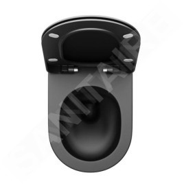 Ravak Chrome - Abattant WC, SoftClose, noir mat X01795