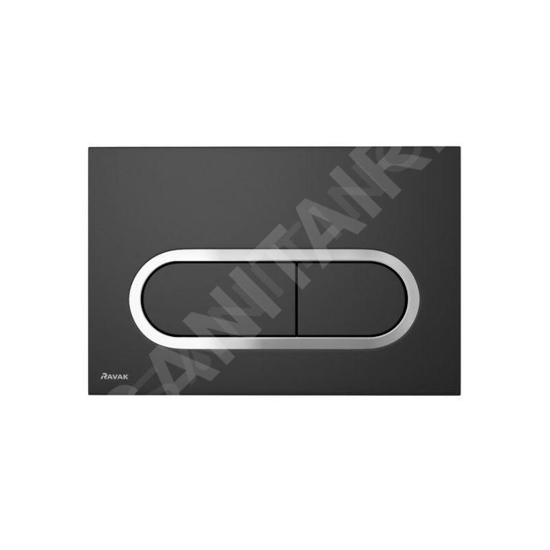Ravak Chrome - Plaque de déclenchement, noir mat/chrome X01797