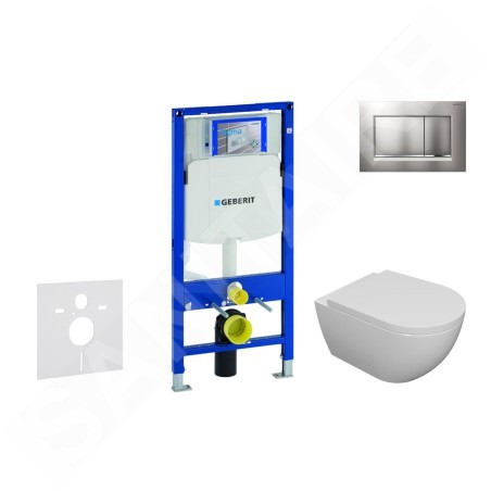 Geberit Duofix - Set de bâti-support, cuvette Oudee et abattant softclose, plaque de déclenchement Sigma30, chrome mat