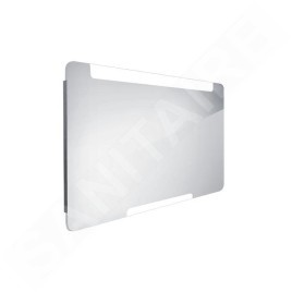 Nimco Miroirs - Miroir avec éclairage LED, 1200x700 mm, aluminium ZP 22006