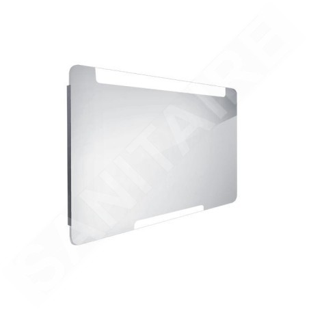 Nimco Miroirs - Miroir avec éclairage LED, 1200x700 mm, aluminium ZP 22006
