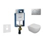 Geberit Kombifix - Set de bâti-support, cuvette Oudee et abattant softclose, plaque de déclenchement Sigma01, chrome mat laqué Geberit Kombifix - Set de bâti-support, cuvette Oudee et abattant softclose, plaque de déclenchement Sigma01, chrome mat laqué