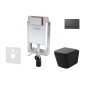 kielle Genesis - Set de bâti-support, cuvette Arkas I et abattant softclose, plaque de déclenchement Gemini I, noir brillant kielle Genesis - Set de bâti-support, cuvette Arkas I et abattant softclose, plaque de déclenchement Gemini I, noir brillant