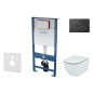 kielle Genesis - Set de bâti-support, cuvette Tesi et abattant softclose, Aquablade, plaque de déclenchement Gemini II, noir kielle Genesis - Set de bâti-support, cuvette Tesi et abattant softclose, Aquablade, plaque de déclenchement Gemini II, noir