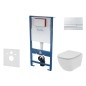 kielle Genesis - Set de bâti-support, cuvette Tesi et abattant SoftClose, plaque de déclenchement Gemini I chrome brillant kielle Genesis - Set de bâti-support, cuvette Tesi et abattant SoftClose, plaque de déclenchement Gemini I chrome brillant