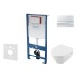 kielle Genesis - Set de bâti-support, cuvette Architectura et abattant softclose, CeramicPlus, plaque de déclenchement Gemini kielle Genesis - Set de bâti-support, cuvette Architectura et abattant softclose, CeramicPlus, plaque de déclenchement Gemini
