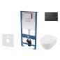 kielle Genesis - Set de bâti-support, cuvette Architectura et abattant softclose, CeramicPlus, plaque de déclenchement Gemini kielle Genesis - Set de bâti-support, cuvette Architectura et abattant softclose, CeramicPlus, plaque de déclenchement Gemini