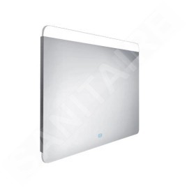 Nimco Miroirs - Miroir avec éclairage LED, 800x700 mm, capteur tactile, aluminium ZP 23003V