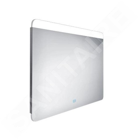 Nimco Miroirs - Miroir avec éclairage LED, 800x700 mm, capteur tactile, aluminium ZP 23003V