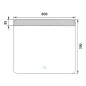 Nimco Miroirs - Miroir avec éclairage LED, 800x700 mm, capteur tactile, aluminium ZP 23003V Nimco Miroirs - Miroir avec éclairage LED, 800x700 mm, capteur tactile, aluminium ZP 23003V