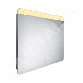 Nimco Miroirs - Miroir avec éclairage LED, 800x700 mm, capteur tactile, aluminium ZP 23003V