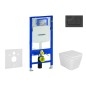 Geberit Duofix - Set de bâti-support, cuvette Arkas et abattant softclose, plaque de déclenchement Sigma30, Noir mat/noir Geberit Duofix - Set de bâti-support, cuvette Arkas et abattant softclose, plaque de déclenchement Sigma30, Noir mat/noir