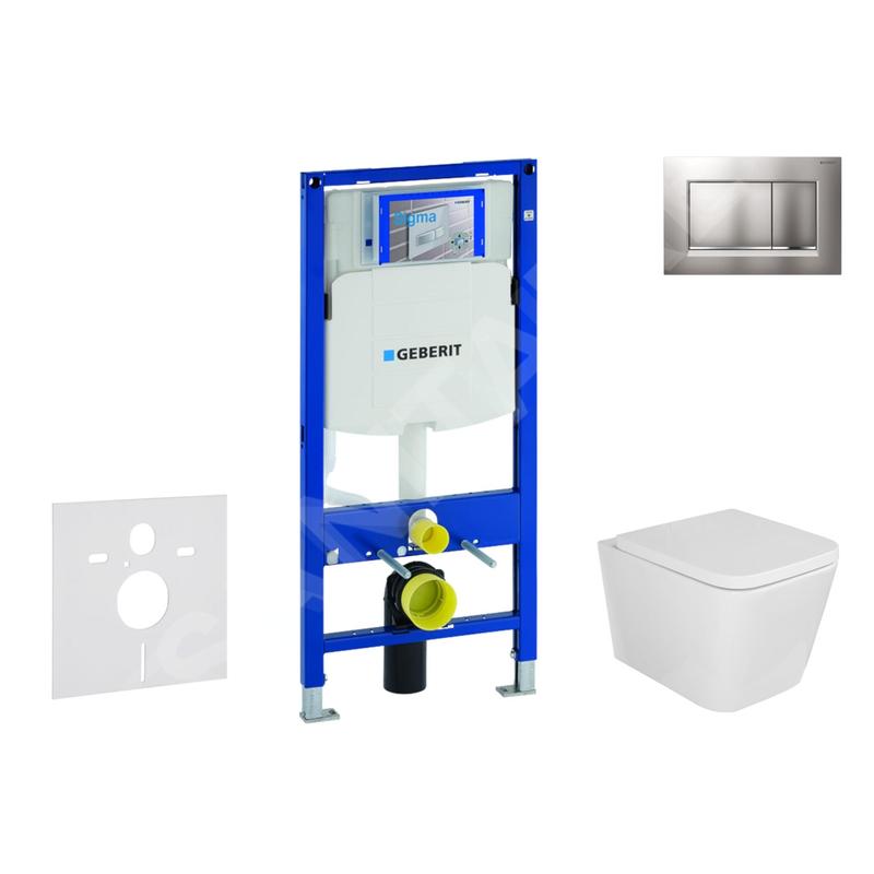 Geberit Duofix - Set de bâti-support, cuvette Edge Arkas et abattant softclose, plaque de déclenchement Sigma30, chrome Geberit Duofix - Set de bâti-support, cuvette Edge Arkas et abattant softclose, plaque de déclenchement Sigma30, chrome