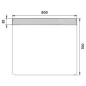 Nimco Miroirs - Miroir avec éclairage LED, 800x700 mm, aluminium ZP 23003 Nimco Miroirs - Miroir avec éclairage LED, 800x700 mm, aluminium ZP 23003