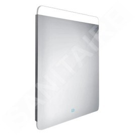 Nimco Miroirs - Miroir avec éclairage LED, 600x800 mm, capteur tactile, aluminium ZP 23002V