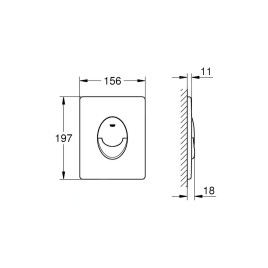 Grohe QuickFix Start - Plaque de déclenchement, chrome mat 38964P00