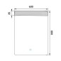 Nimco Miroirs - Miroir avec éclairage LED, 600x800 mm, capteur tactile, aluminium ZP 23002V Nimco Miroirs - Miroir avec éclairage LED, 600x800 mm, capteur tactile, aluminium ZP 23002V