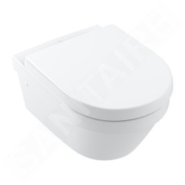 Villeroy & Boch Architectura - Cuvette de WC suspendue, Rimless, CeramicPlus, blanc alpin 4694R0R1
