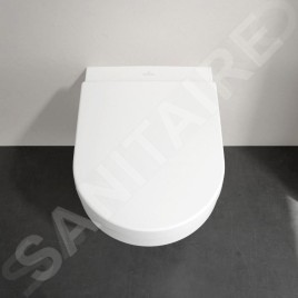 Villeroy & Boch Architectura - Cuvette de WC suspendue, Rimless, CeramicPlus, blanc alpin 4694R0R1