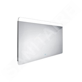 Nimco Miroirs - Miroir avec éclairage LED, 1200x700 mm, capteur tactile, aluminium ZP 23006V