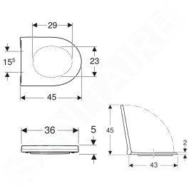 Geberit Acanto - Siège WC, SoftClose, gris brillant 502.719.01.1