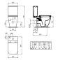 Ideal Standard i.Life B - Combinée WC, évacuation Vario, RimLS+, blanc T461201 Ideal Standard i.Life B - Combinée WC, évacuation Vario, RimLS+, blanc T461201
