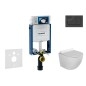 Geberit Kombifix - Set de bâti-support, cuvette Gaia et abattant softclose et plaque de déclenchement Sigma30, noir mat/noir Geberit Kombifix - Set de bâti-support, cuvette Gaia et abattant softclose et plaque de déclenchement Sigma30, noir mat/noir